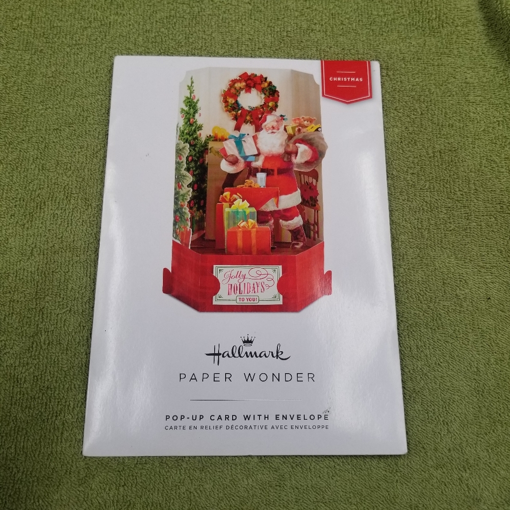 Hallmark Paper Wonder Pop Up Christmas Card Santa Claus Jolly Holidays To You
